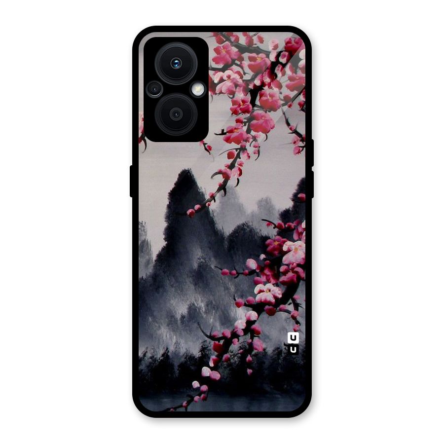 Hills And Blossoms Glass Back Case for Oppo F21s Pro 5G