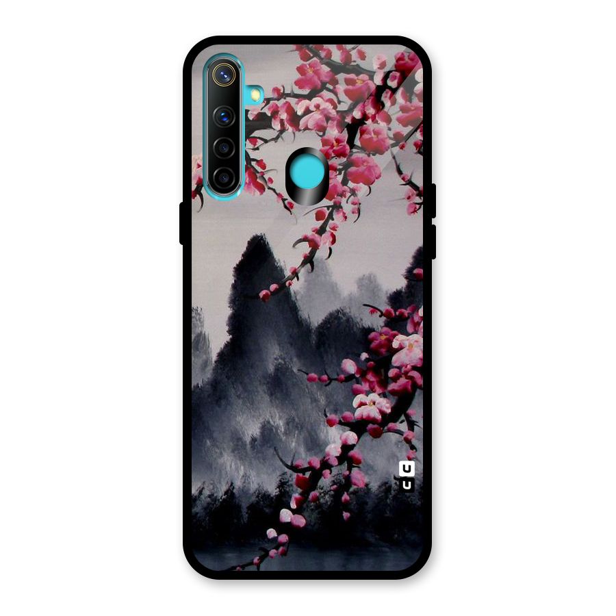Hills And Blossoms Glass Back Case for Realme 5i