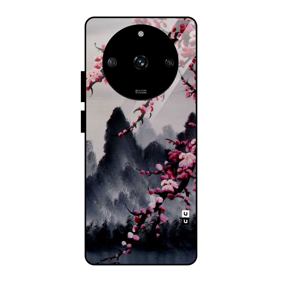Hills And Blossoms Glass Back Case for Realme Narzo 60 5G