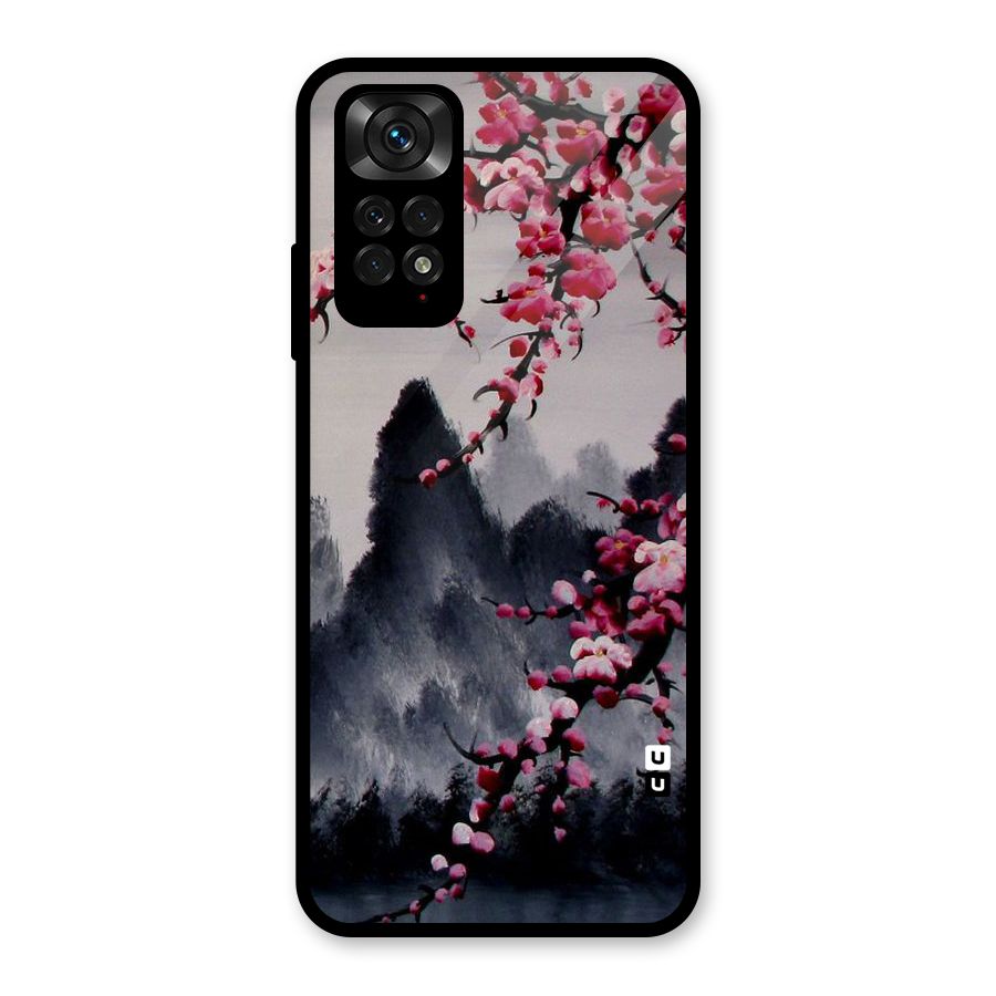 Hills And Blossoms Glass Back Case for Redmi Note 11S