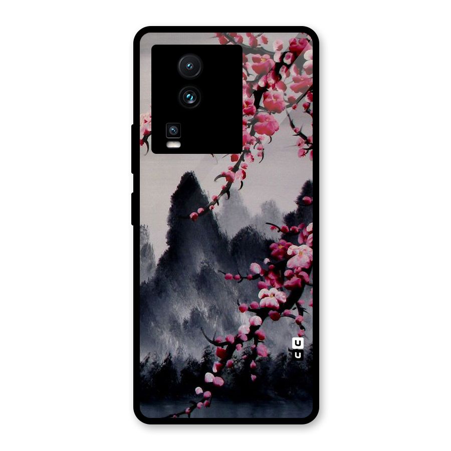 Hills And Blossoms Glass Back Case for Vivo iQOO Neo 7