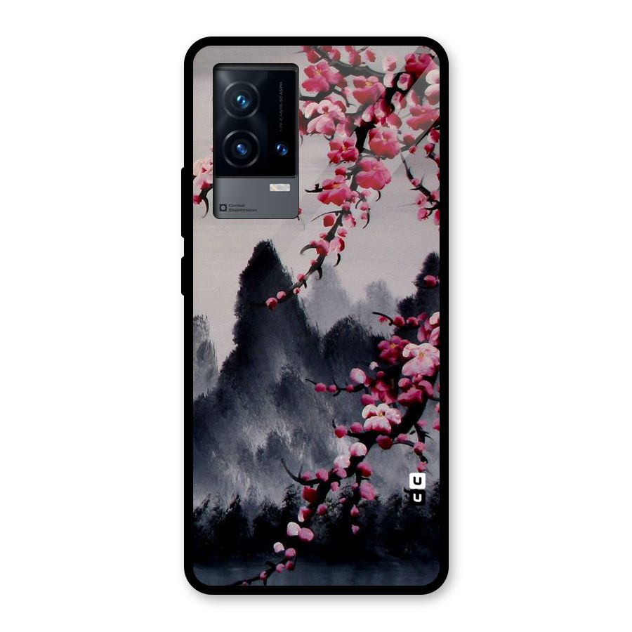 Hills And Blossoms Glass Back Case for iQOO 9 5G
