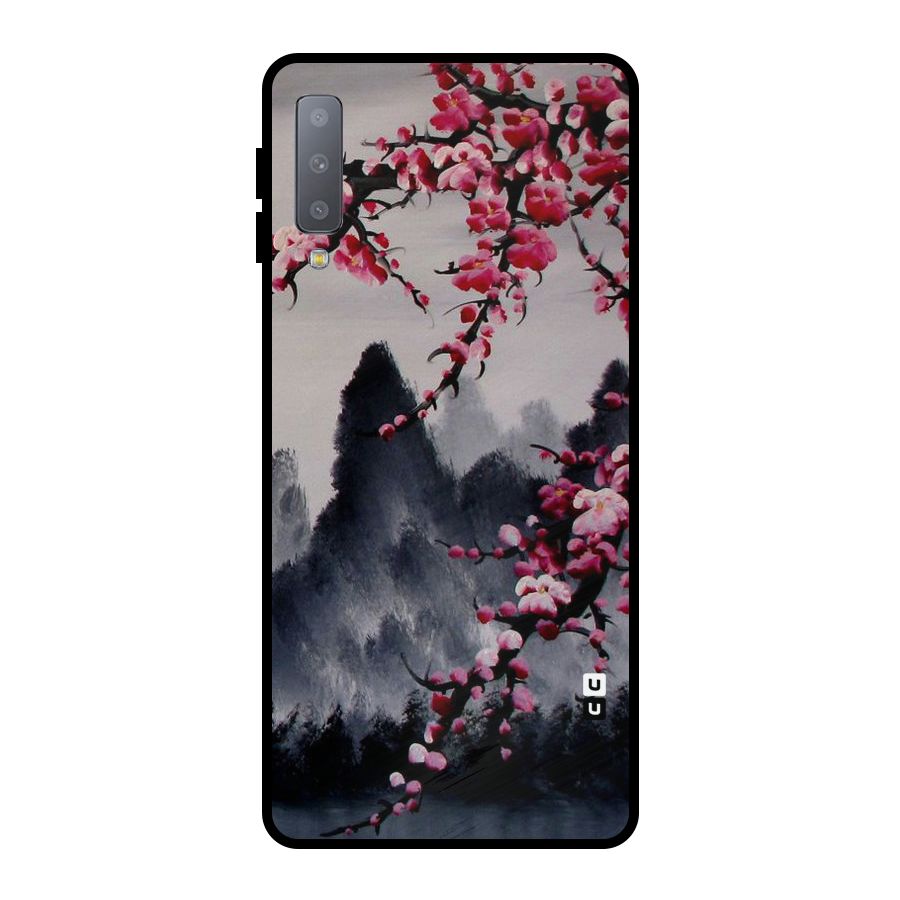 Hills And Blossoms Metal Back Case for Galaxy A7 (2018)