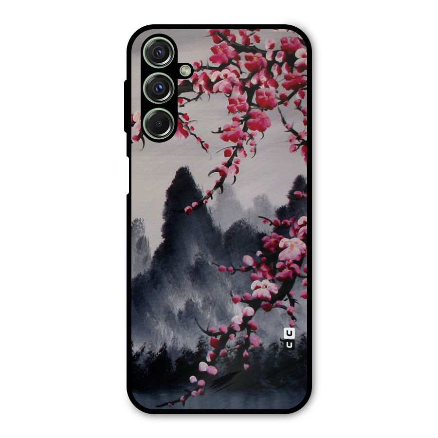 Hills And Blossoms Metal Back Case for Galaxy F34