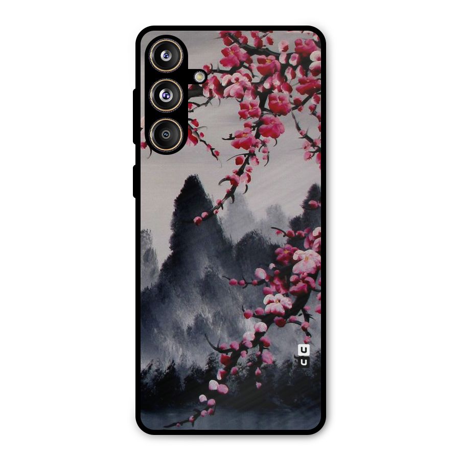 Hills And Blossoms Metal Back Case for Galaxy F55