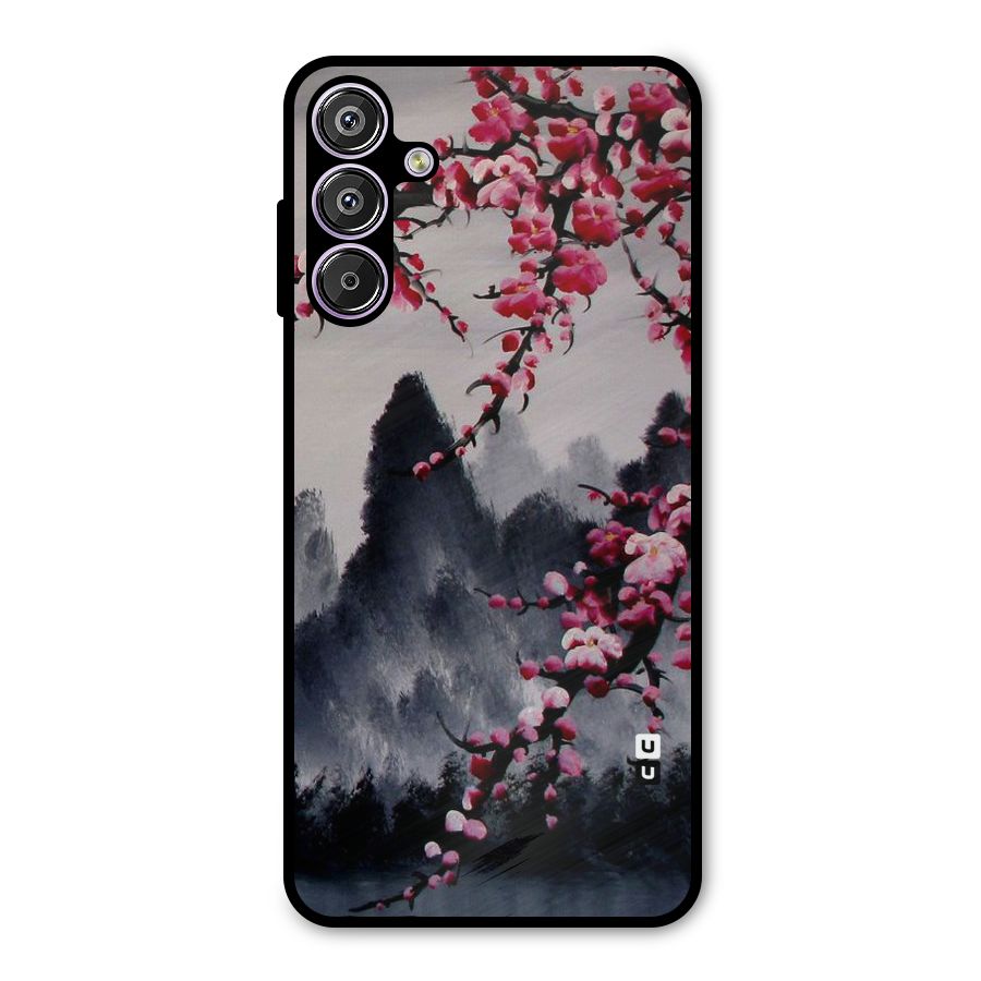 Hills And Blossoms Metal Back Case for Galaxy M15