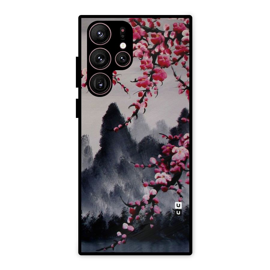 Hills And Blossoms Metal Back Case for Galaxy S22 Ultra 5G