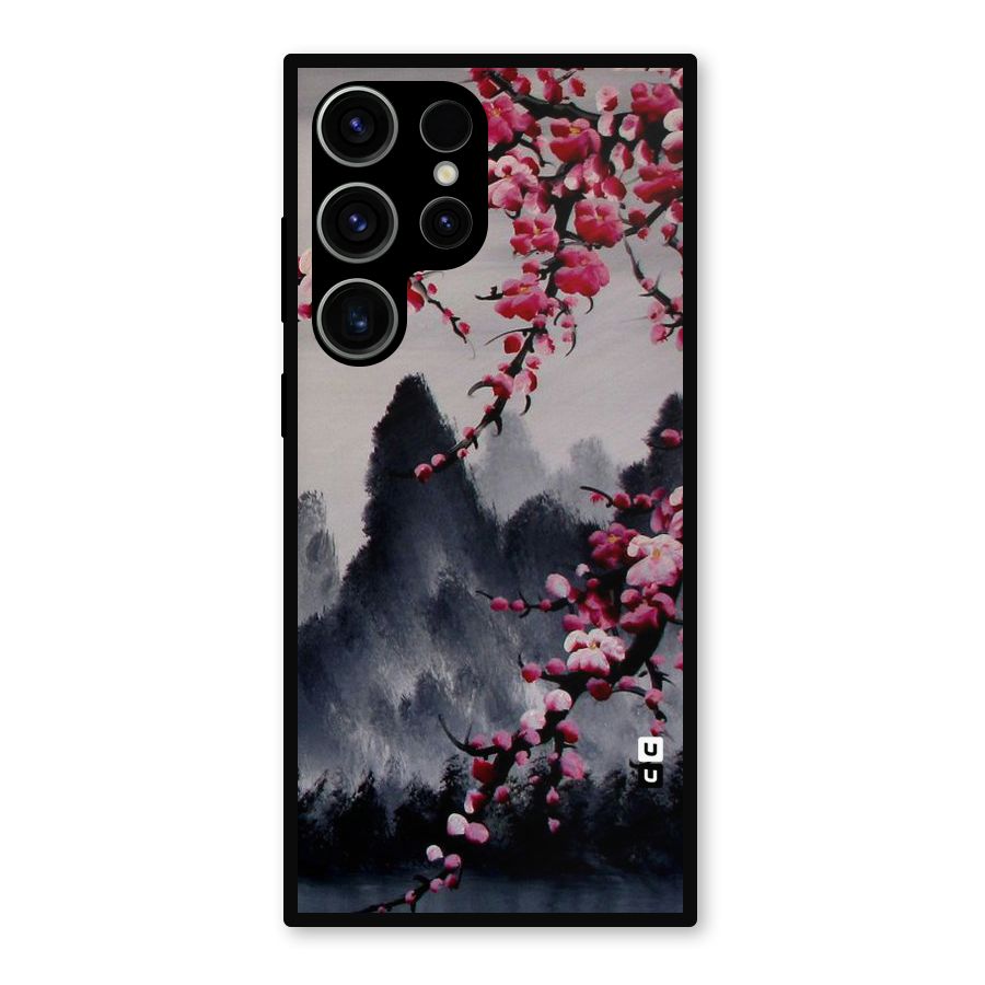 Hills And Blossoms Metal Back Case for Galaxy S23 Ultra