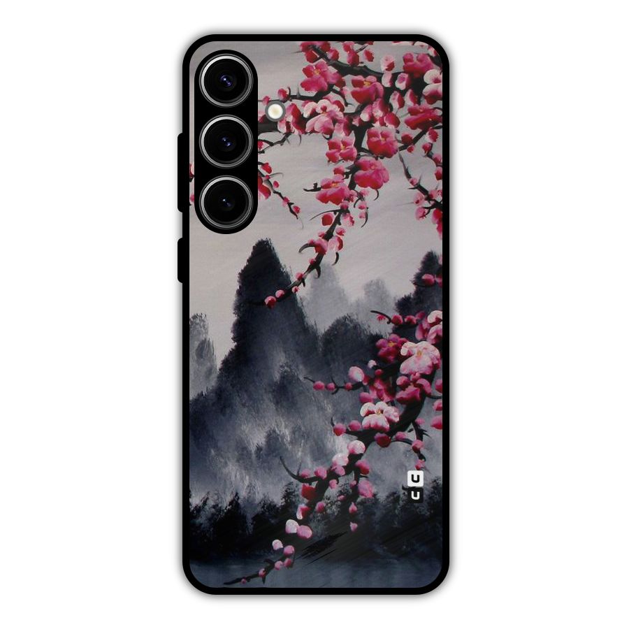 Hills And Blossoms Metal Back Case for Galaxy S24 Plus