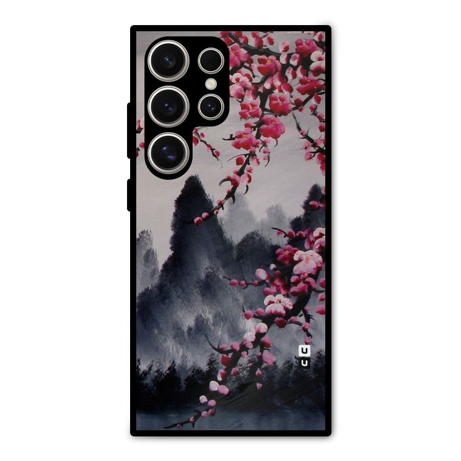 Hills And Blossoms Metal Back Case for Galaxy S24 Ultra