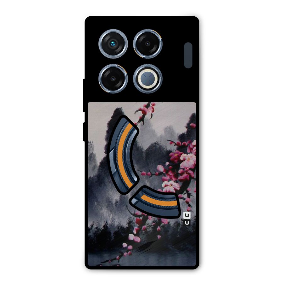 Hills And Blossoms Metal Back Case for Infinix GT 20 Pro