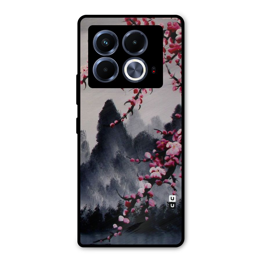 Hills And Blossoms Metal Back Case for Infinix Note 40 5G