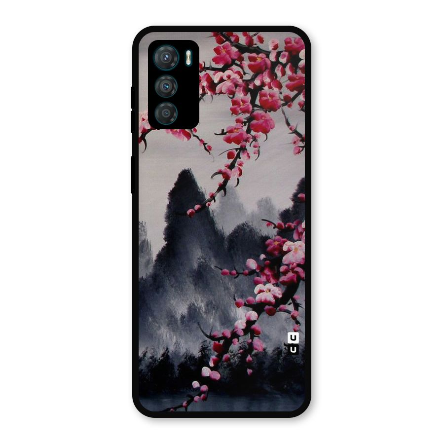 Hills And Blossoms Metal Back Case for Moto G42