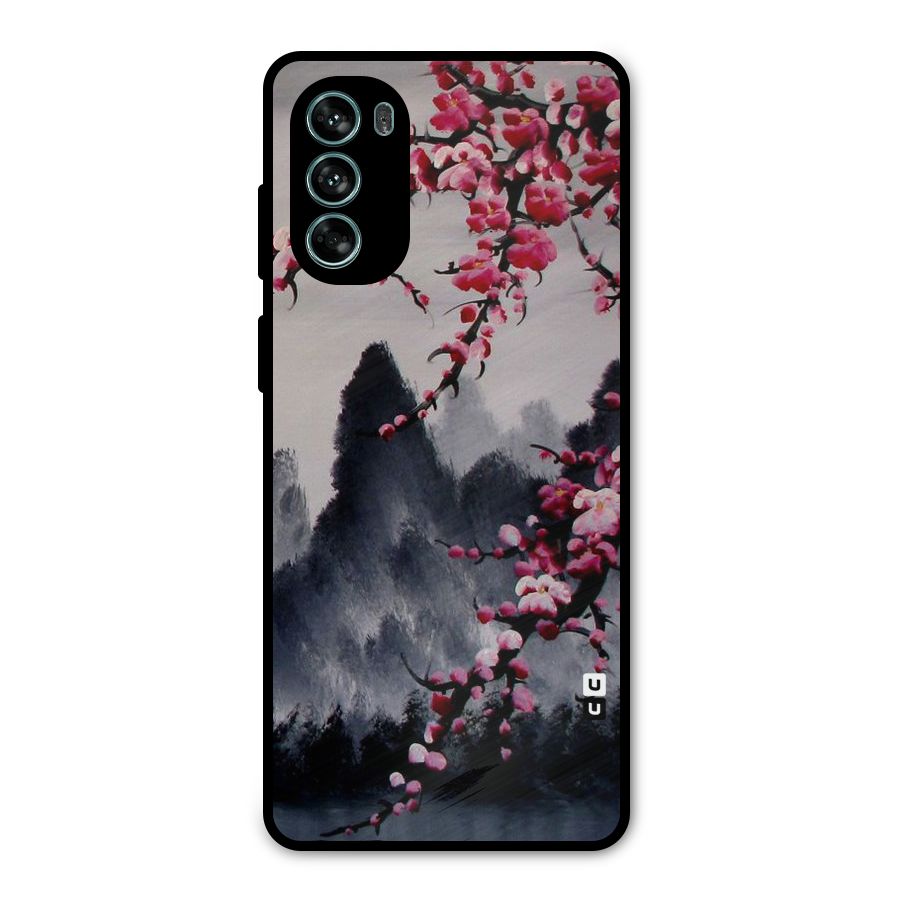 Hills And Blossoms Metal Back Case for Moto G62