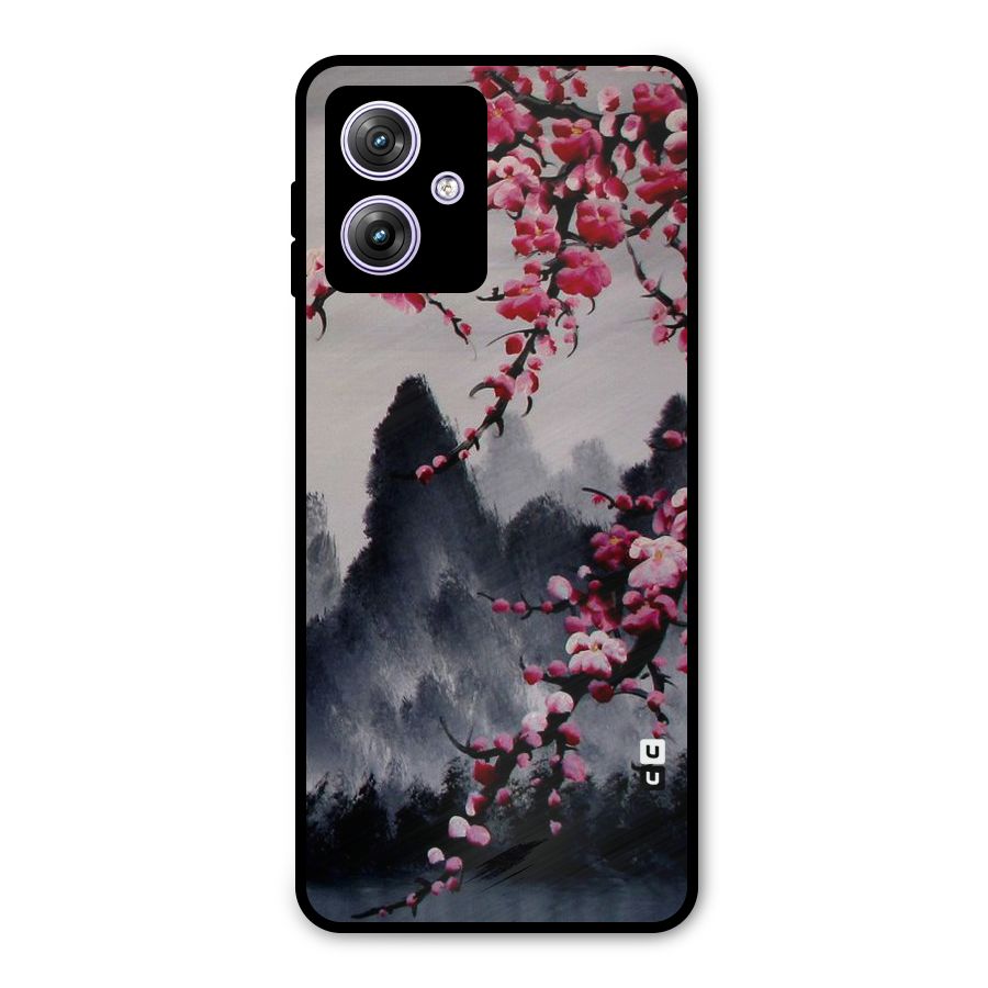Hills And Blossoms Metal Back Case for Moto G64