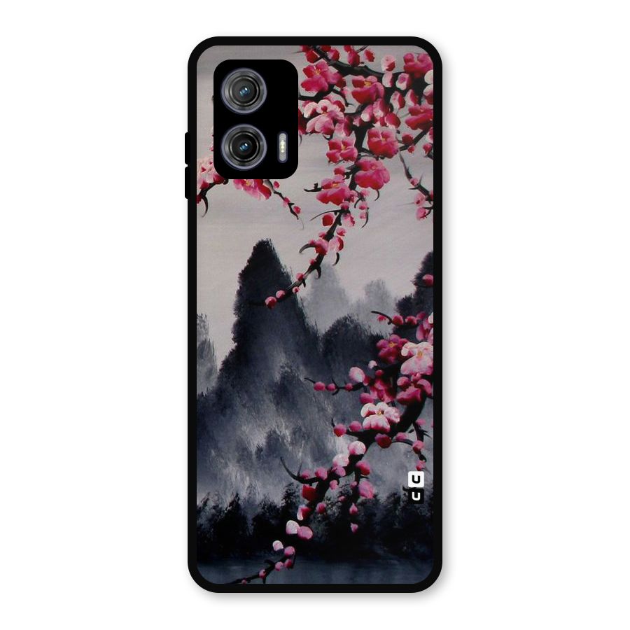 Hills And Blossoms Metal Back Case for Moto G73