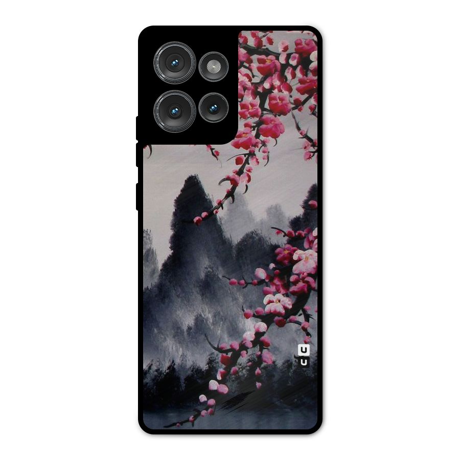 Hills And Blossoms Metal Back Case for Motorola Edge 50