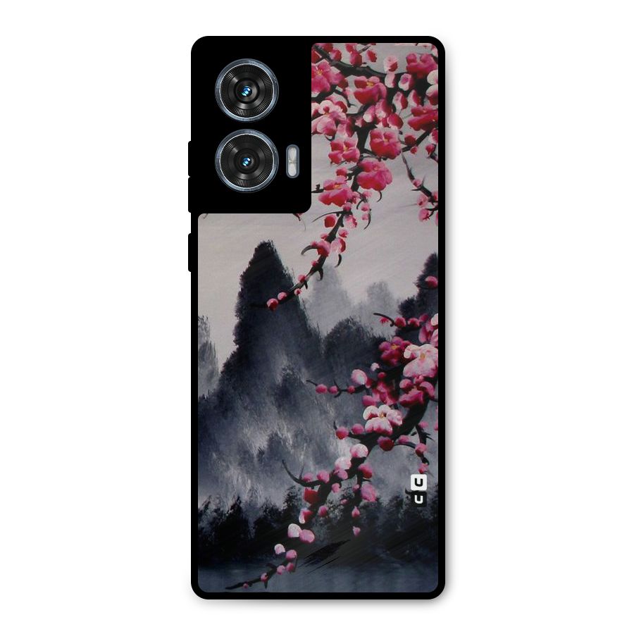 Hills And Blossoms Metal Back Case for Motorola Edge 50 Fusion