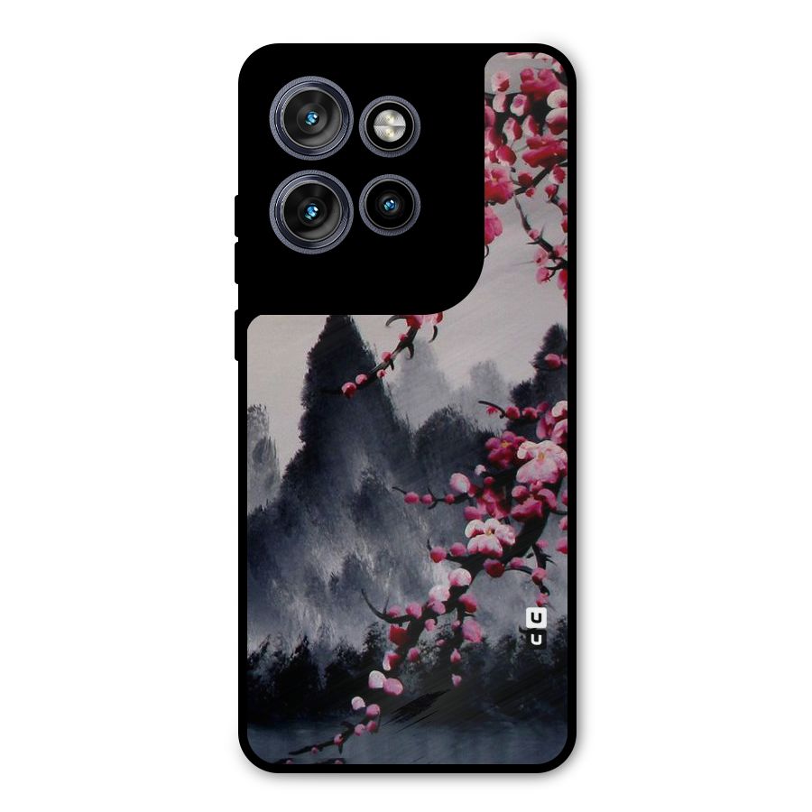 Hills And Blossoms Metal Back Case for Motorola Edge 50 Neo