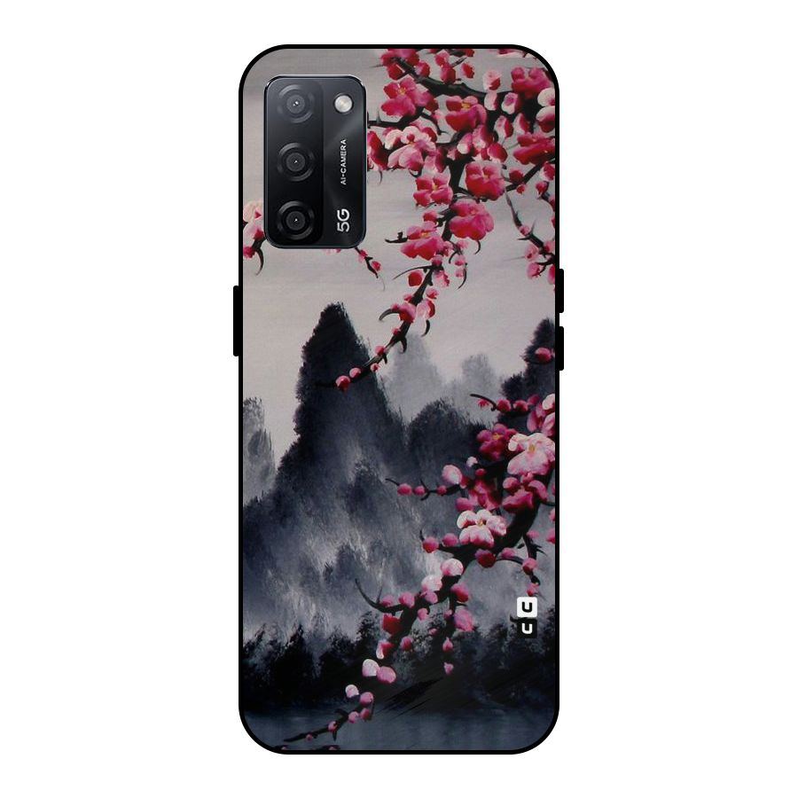 Hills And Blossoms Metal Back Case for Oppo A53s 5G