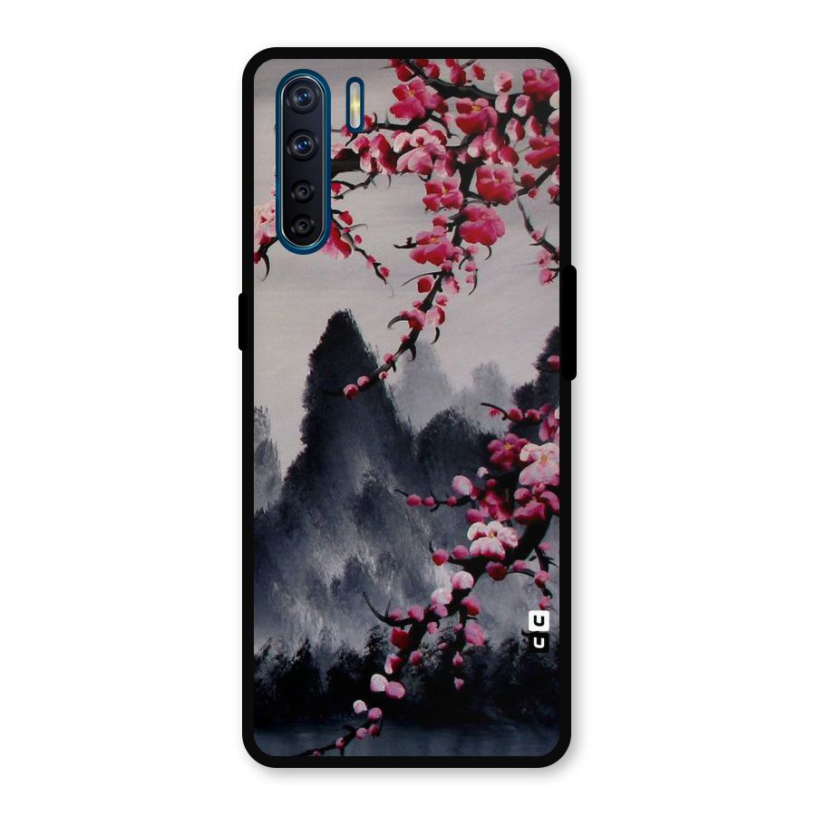 Hills And Blossoms Metal Back Case for Oppo F15