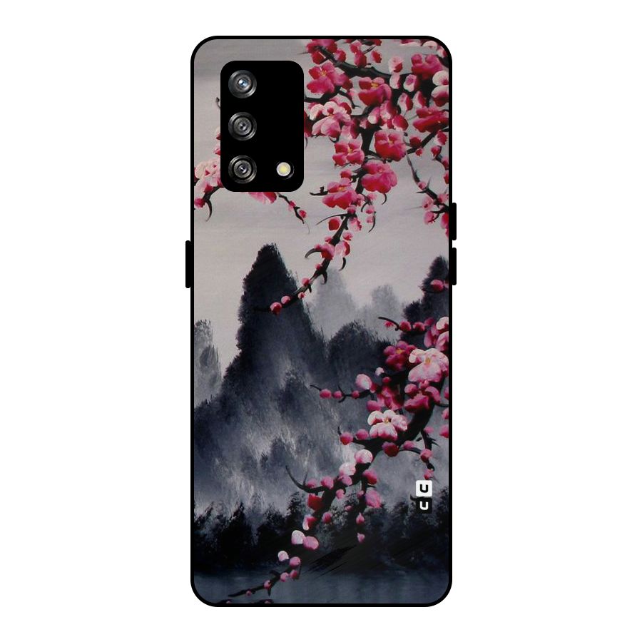 Hills And Blossoms Metal Back Case for Oppo F19s