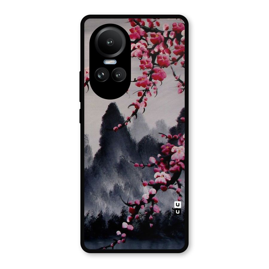 Hills And Blossoms Metal Back Case for Oppo Reno10