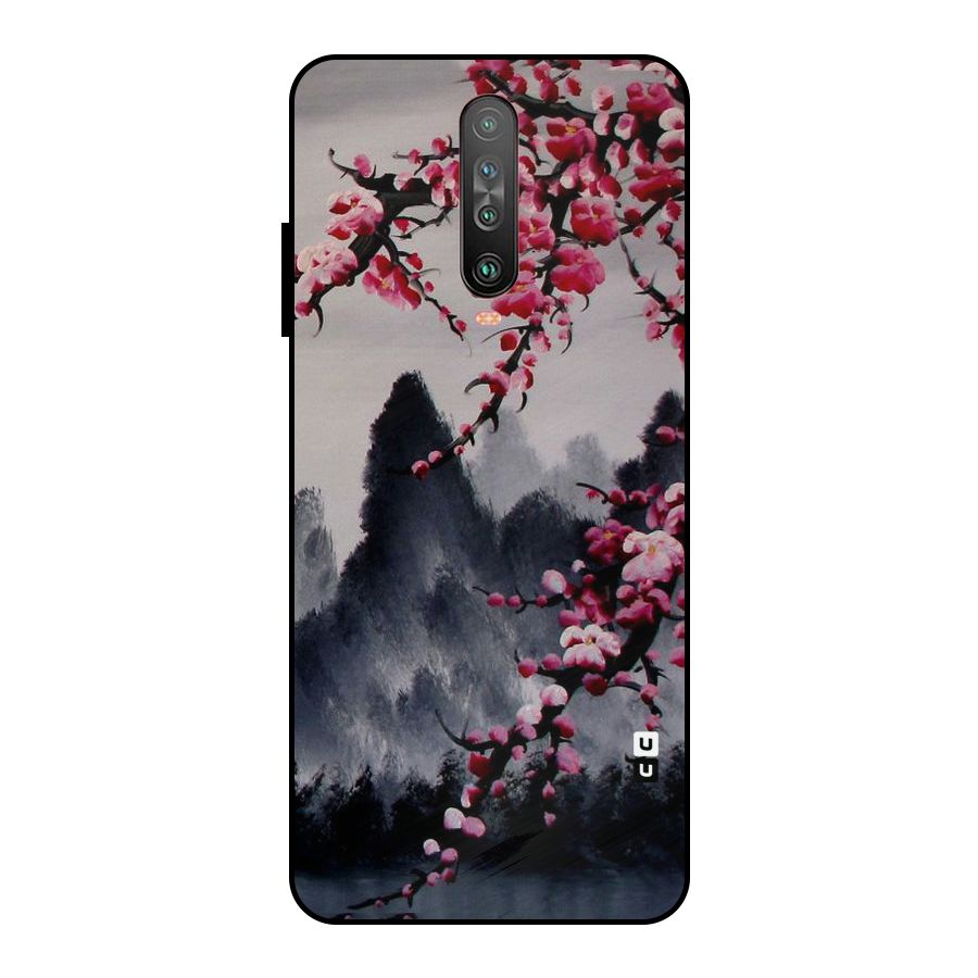 Hills And Blossoms Metal Back Case for Poco X2