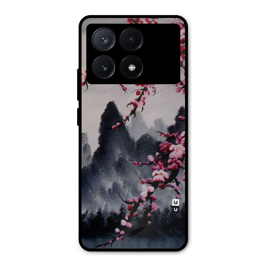 Hills And Blossoms Metal Back Case for Poco X6 Pro