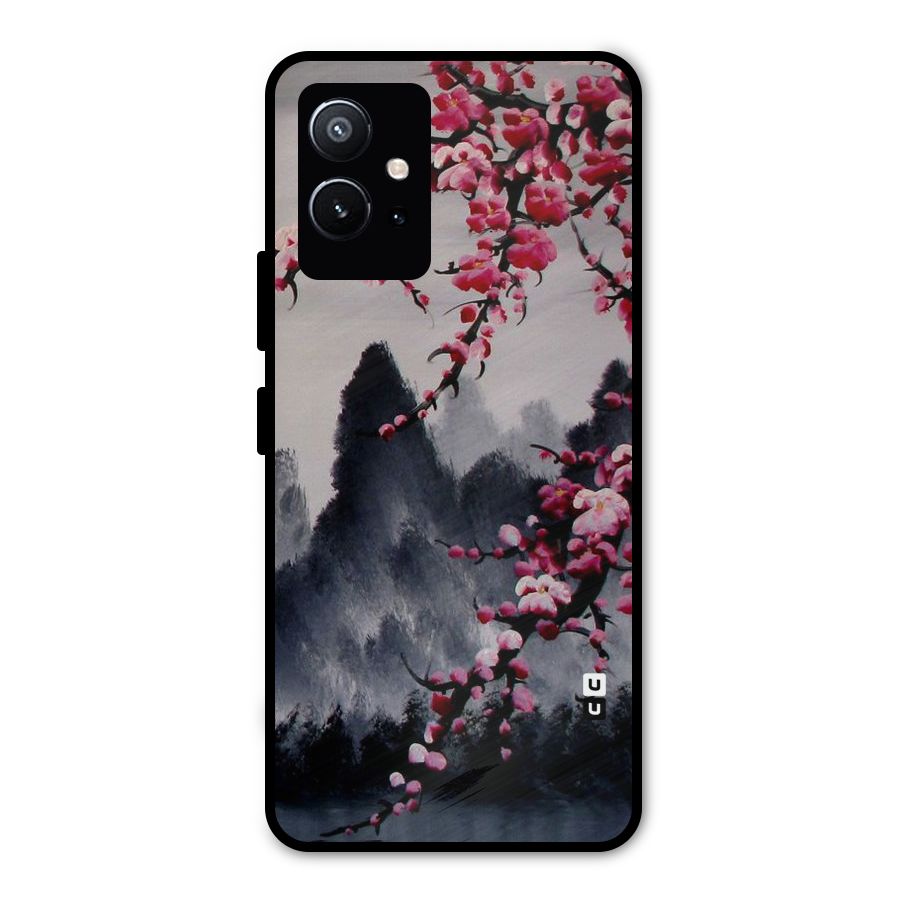 Hills And Blossoms Metal Back Case for Vivo T1 5G