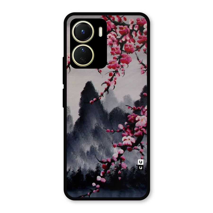 Hills And Blossoms Metal Back Case for Vivo T2x