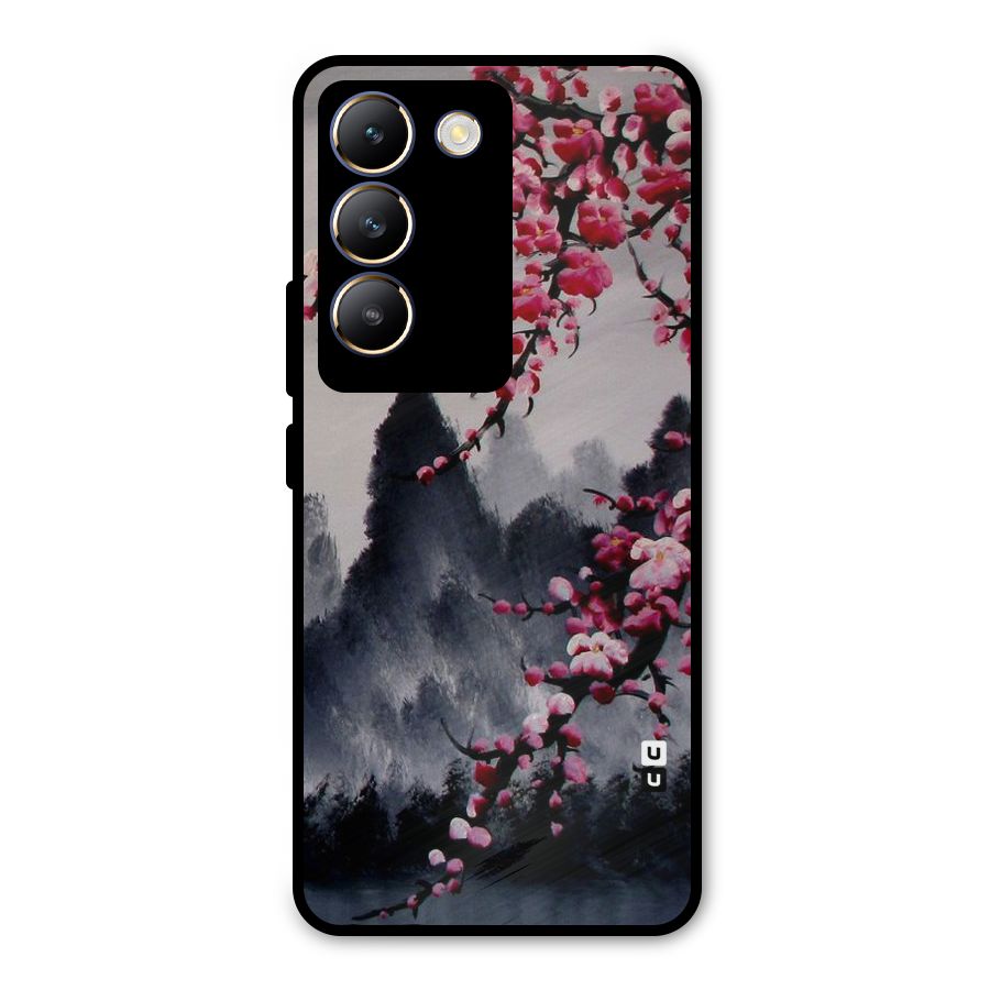 Hills And Blossoms Metal Back Case for Vivo T3 5G