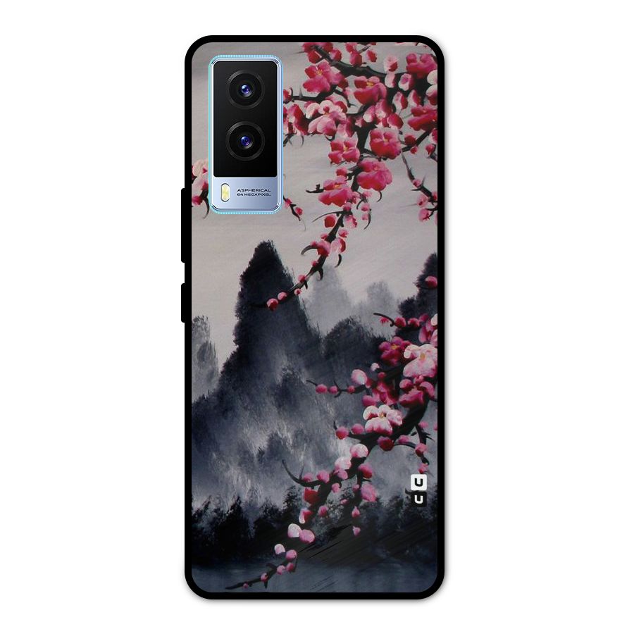 Hills And Blossoms Metal Back Case for Vivo V21e 5G