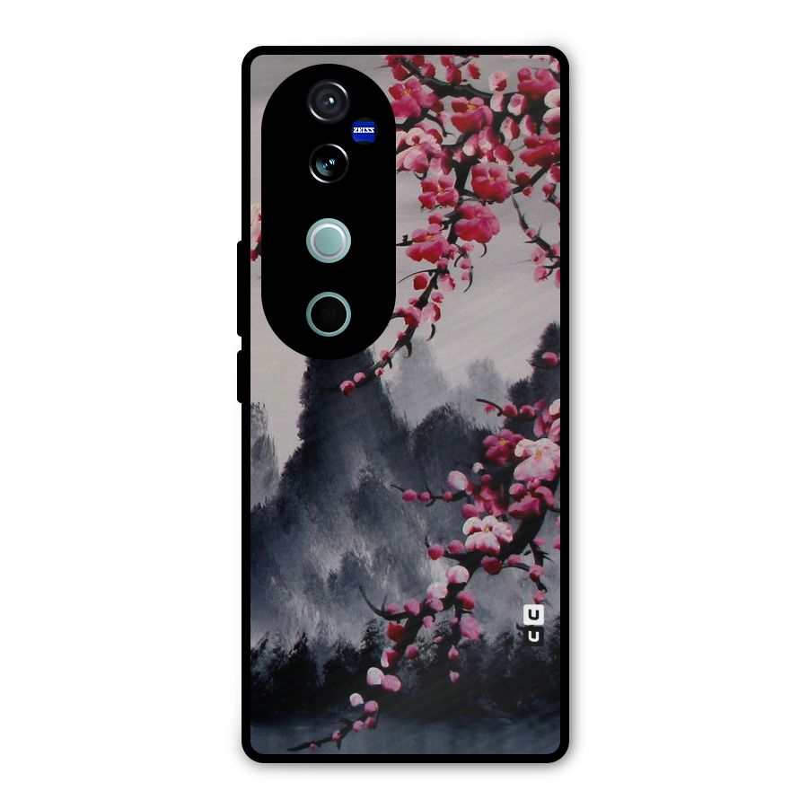 Hills And Blossoms Metal Back Case for Vivo V40 Pro