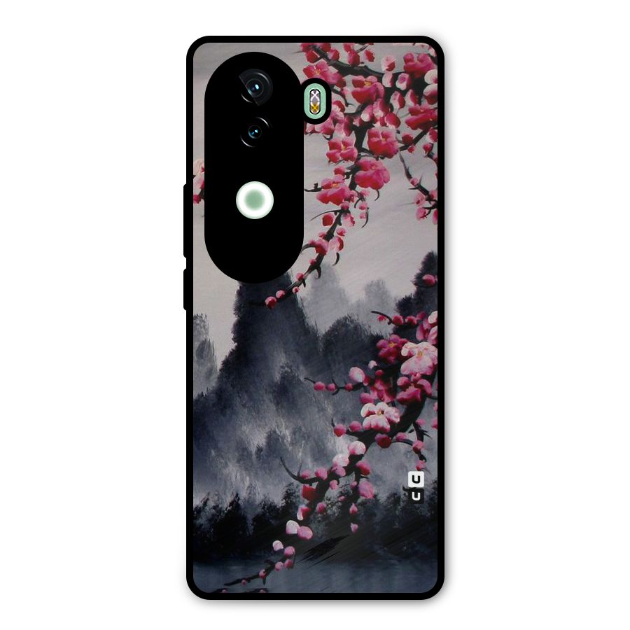 Hills And Blossoms Metal Back Case for Vivo V40e