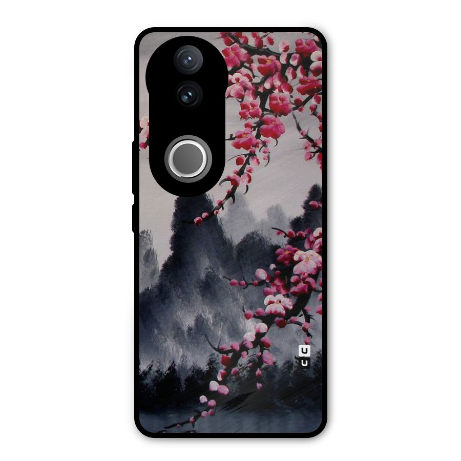 Hills And Blossoms Metal Back Case for Vivo V50e