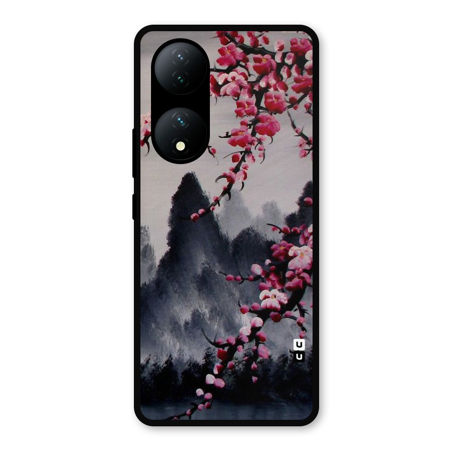 Hills And Blossoms Metal Back Case for Vivo Y100a