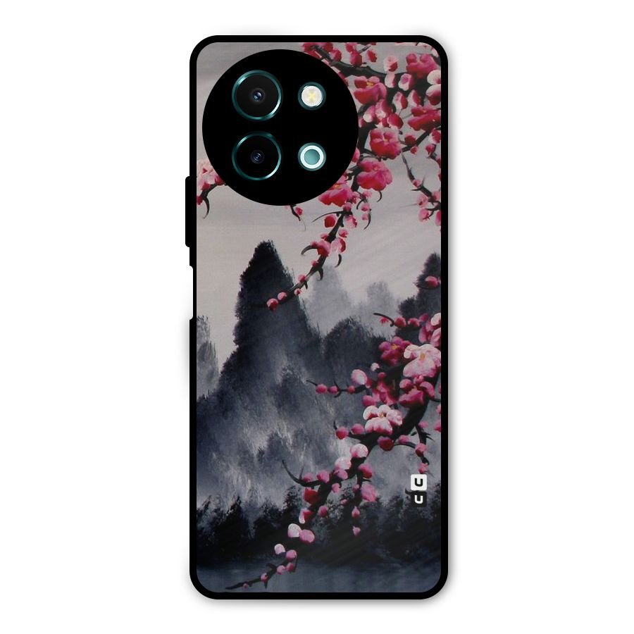 Hills And Blossoms Metal Back Case for Vivo Y58