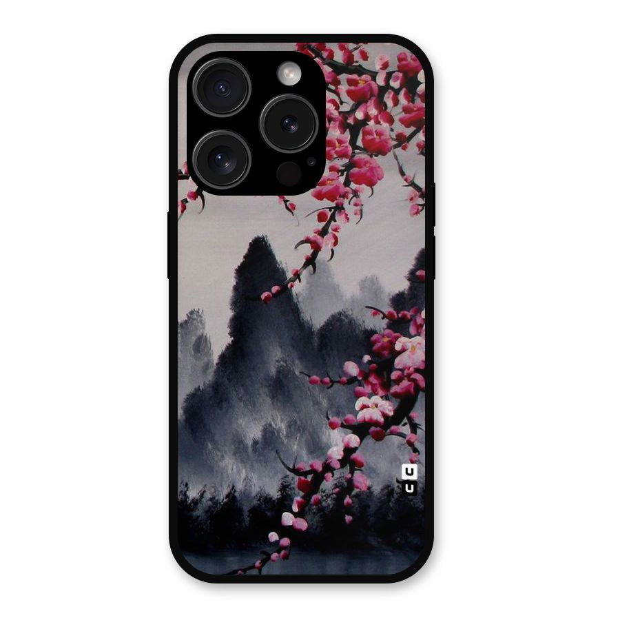 Hills And Blossoms Metal Back Case for iPhone 15 Pro