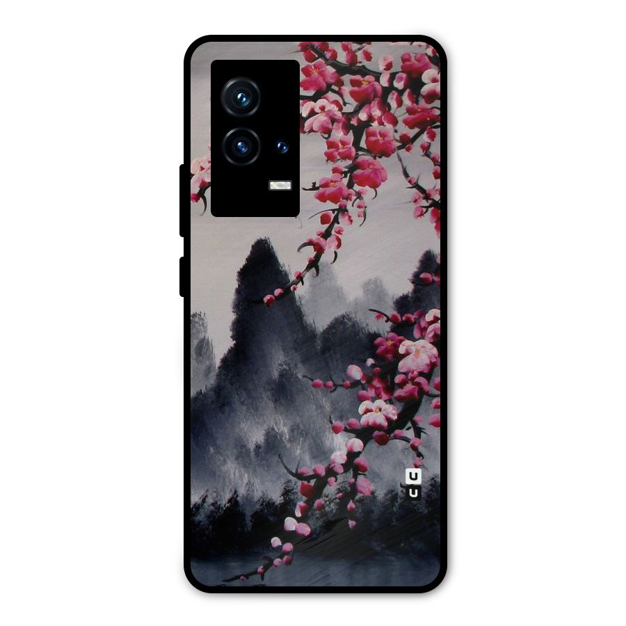Hills And Blossoms Metal Back Case for iQOO 9 5G
