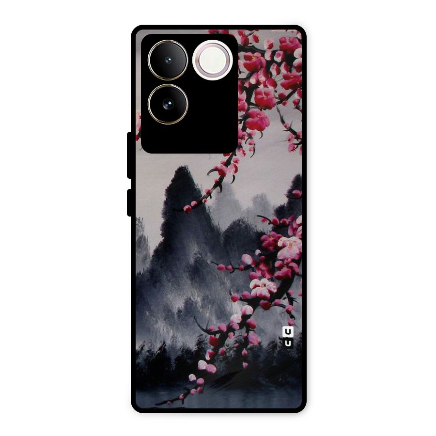 Hills And Blossoms Metal Back Case for iQOO Z7 Pro
