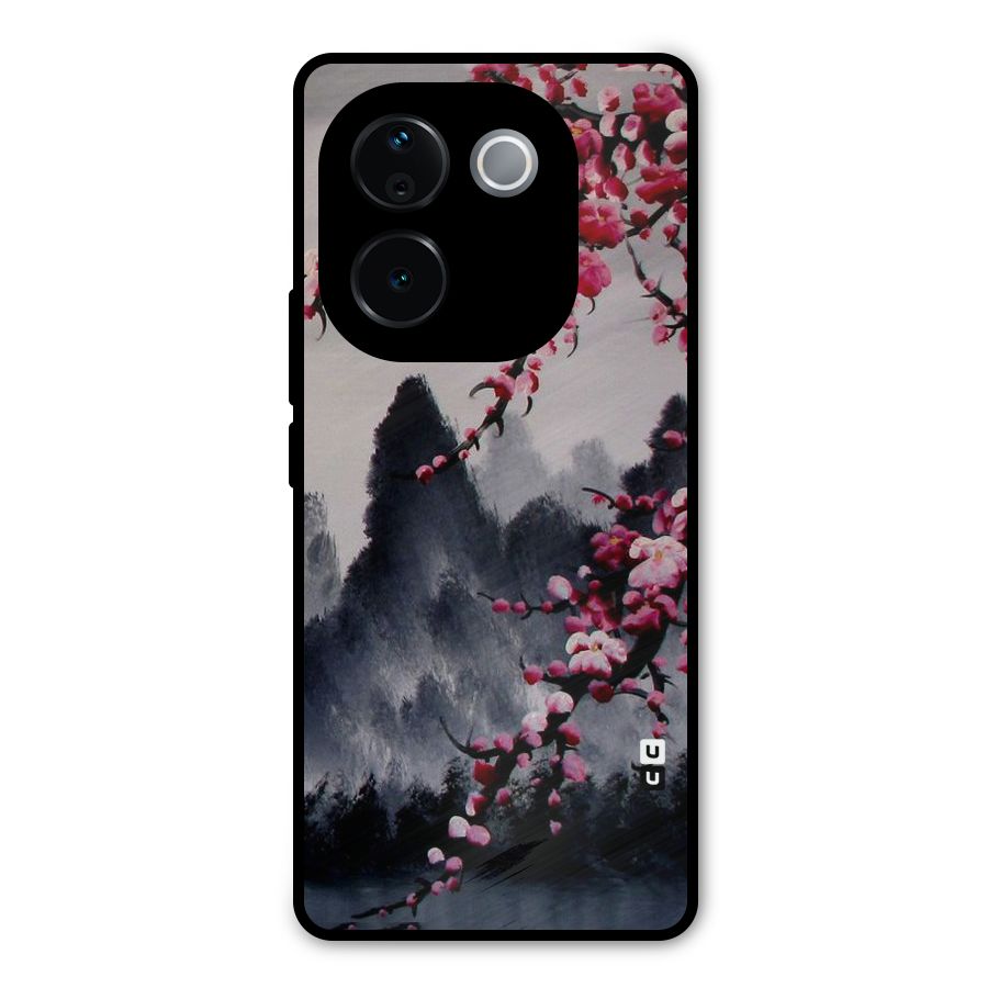 Hills And Blossoms Metal Back Case for iQOO Z9s Pro