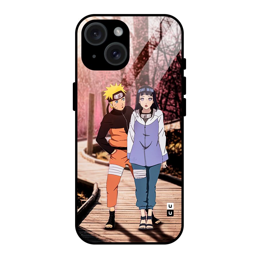 Hinata Annoyed Glass Back Case for iPhone 15