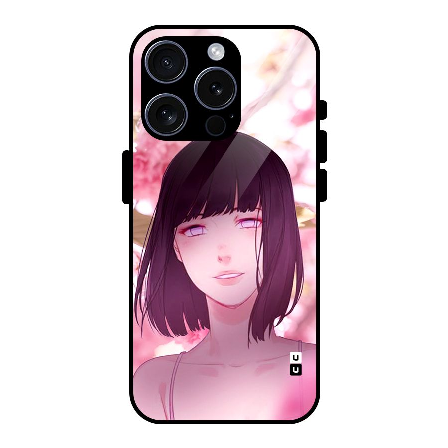 Hinata Floral Glass Back Case for iPhone 15 Pro