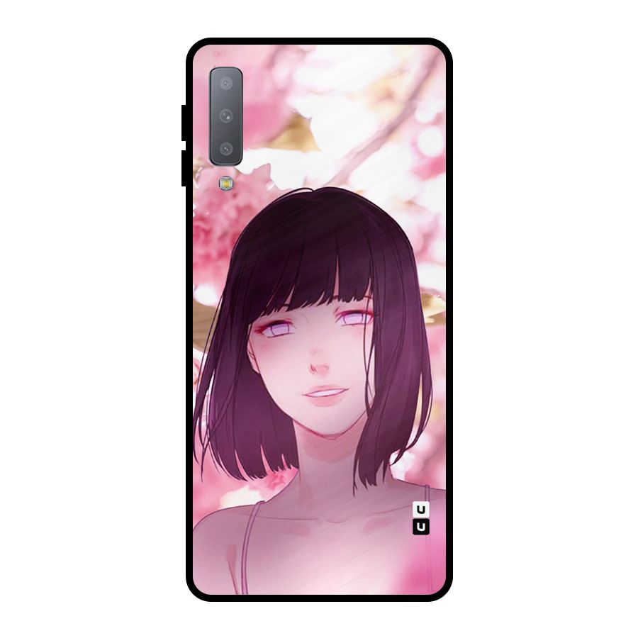 Hinata Floral Metal Back Case for Galaxy A7 (2018)