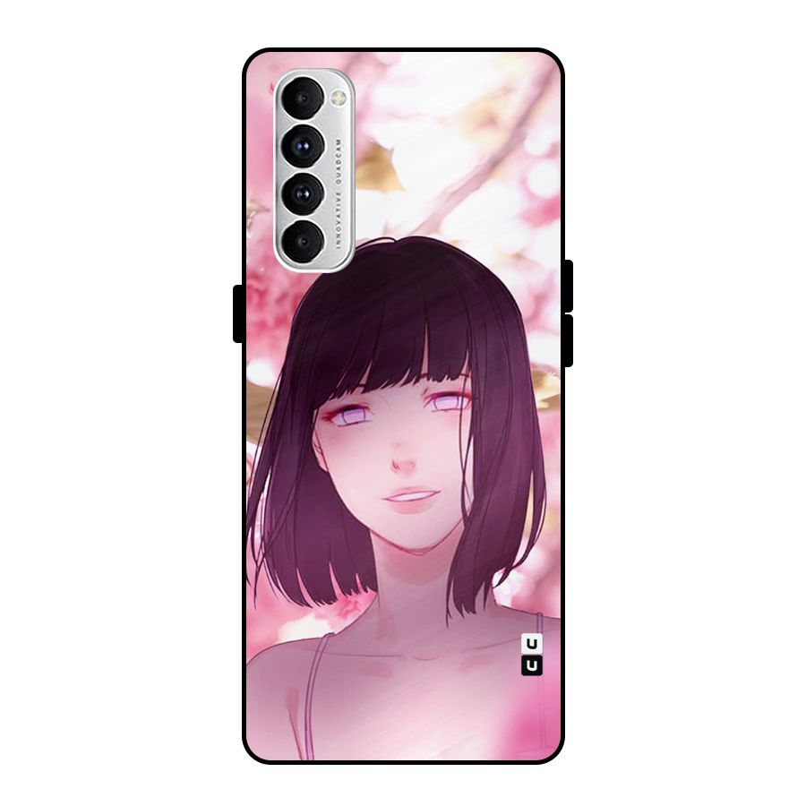 Hinata Floral Metal Back Case for Oppo Reno4 Pro