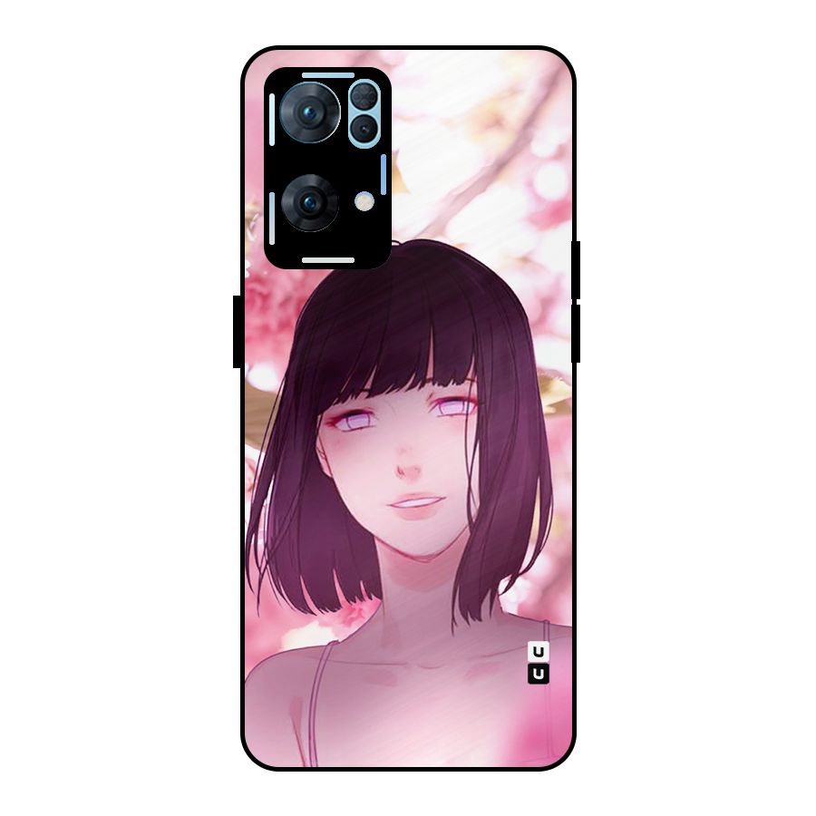 Hinata Floral Metal Back Case for Oppo Reno7 Pro 5G