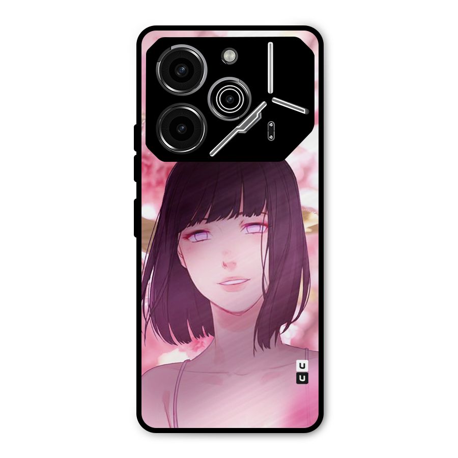 Hinata Floral Metal Back Case for Tecno Pova 6 Pro