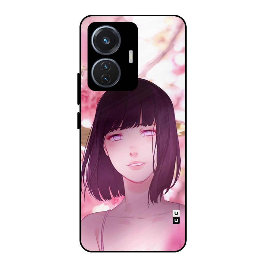 Hinata Floral Metal Back Case for Vivo T1 44W