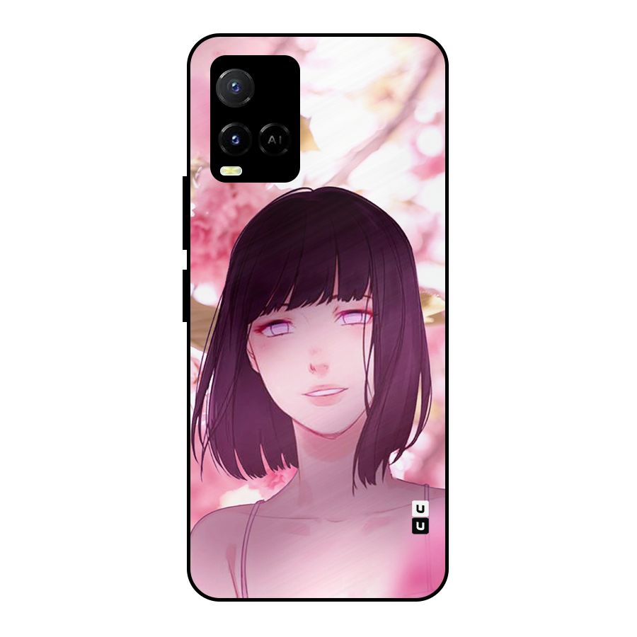 Hinata Floral Metal Back Case for Vivo Y21A